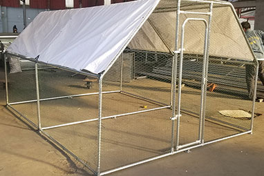 How to install a walk in metal chicken run